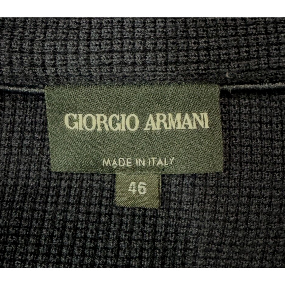 GIORGIO ARMANI Wool Cardigan Grandpa Sweater Luxury IT 46/US XL - Picture 9 of 16